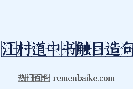 江村道中书触目造句是什么意思的图片